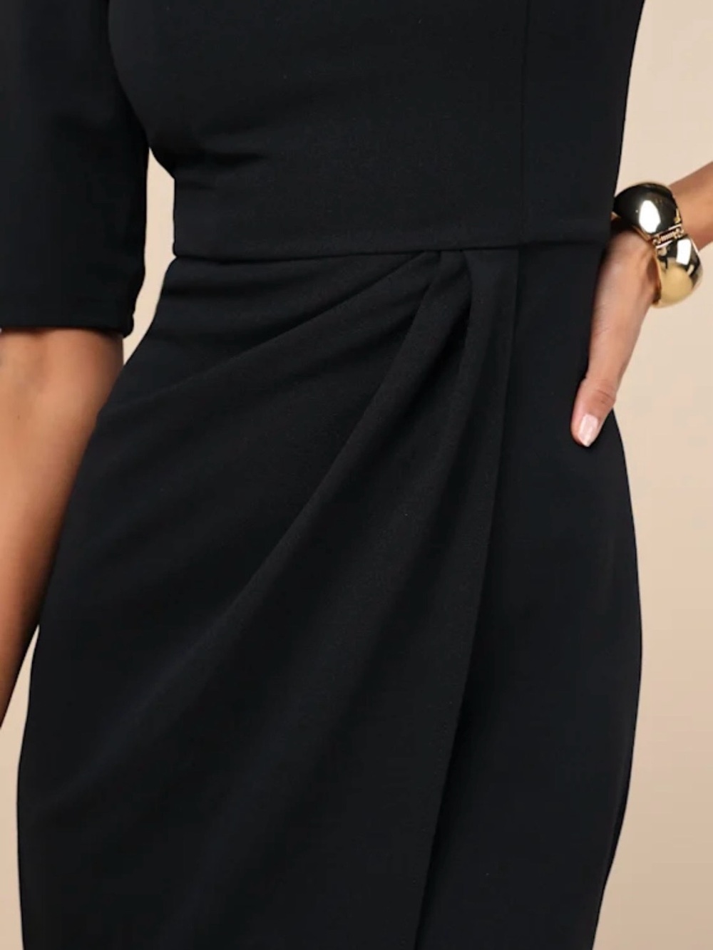 Lulus Westwood Black Half Sleeve Sheath Dress - Picture 4 of 8